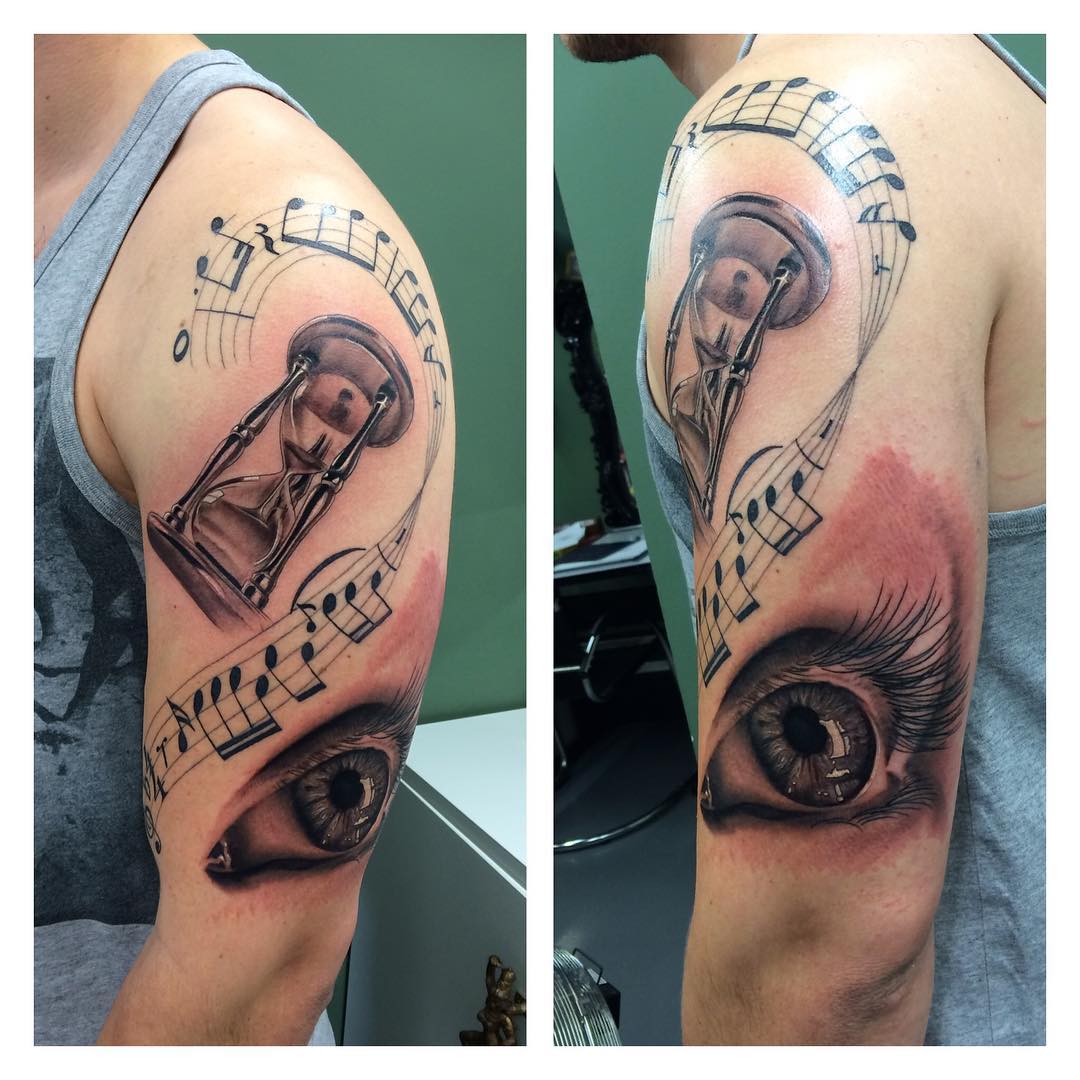 75+ Lovely Music Note Tattoo Ideas For Those Who Is In Love With Music