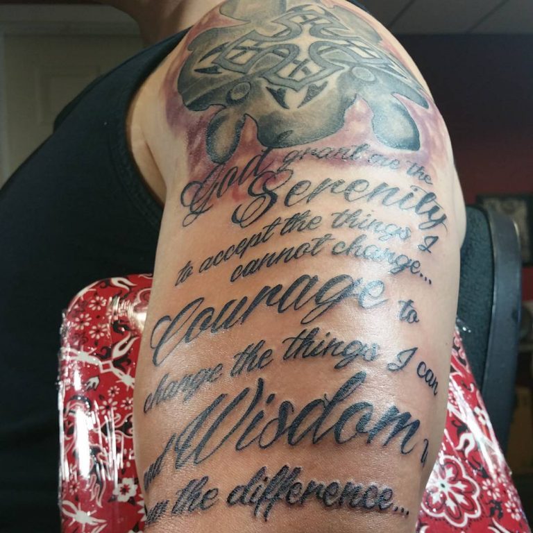 55 Inspiring Serenity Prayer Tattoo Designs-Serenity, Courage & Wisdom