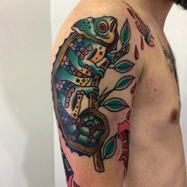 60+ Colorful Chameleon Tattoo Ideas – Designs That Will Make You Smile