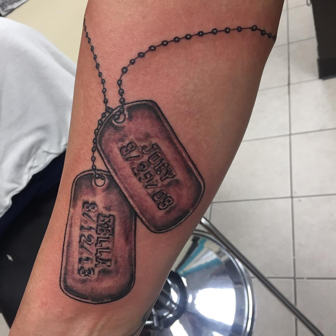 45 Inspirational Dog Tag Tattoo Designs What Makes Them So Special
