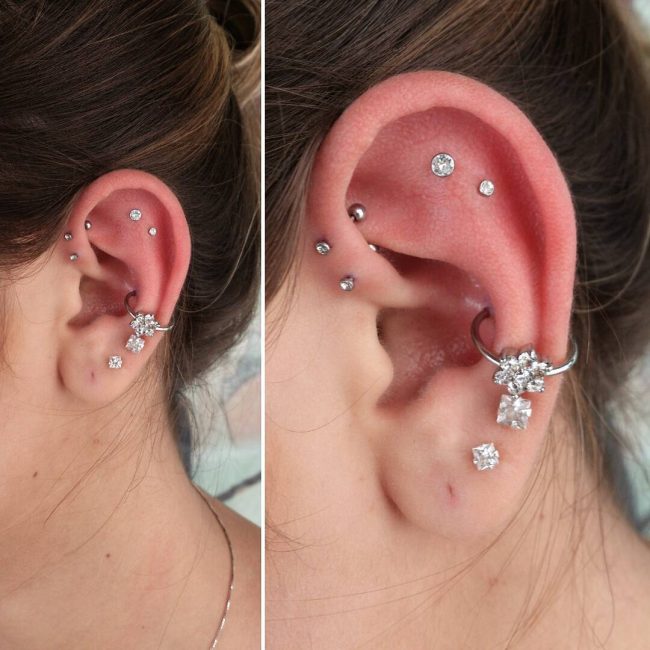 double-stacked-earlobe-and-helix-piercings-helix-piercing-earings