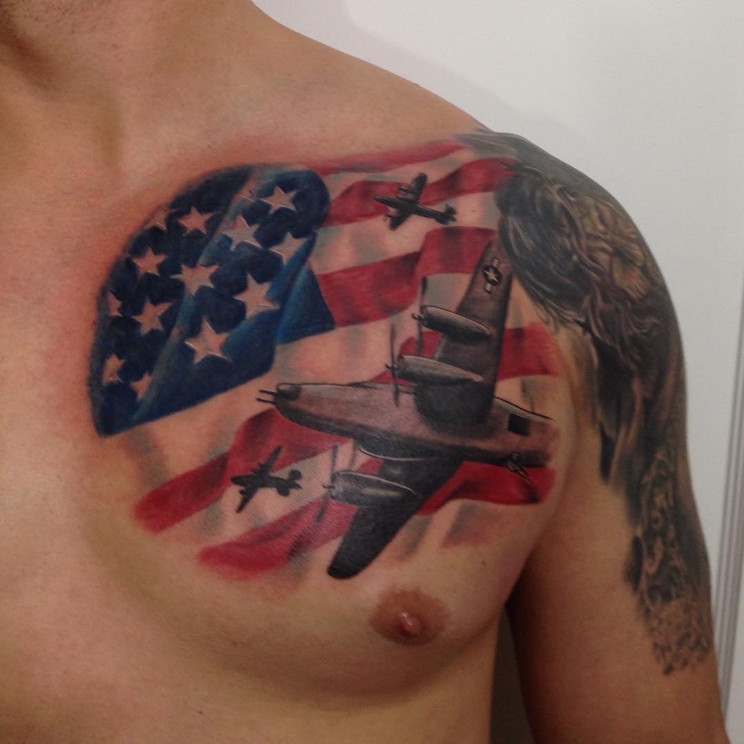 85+ Best Patriotic American Flag Tattoos — I Love USA (2019)