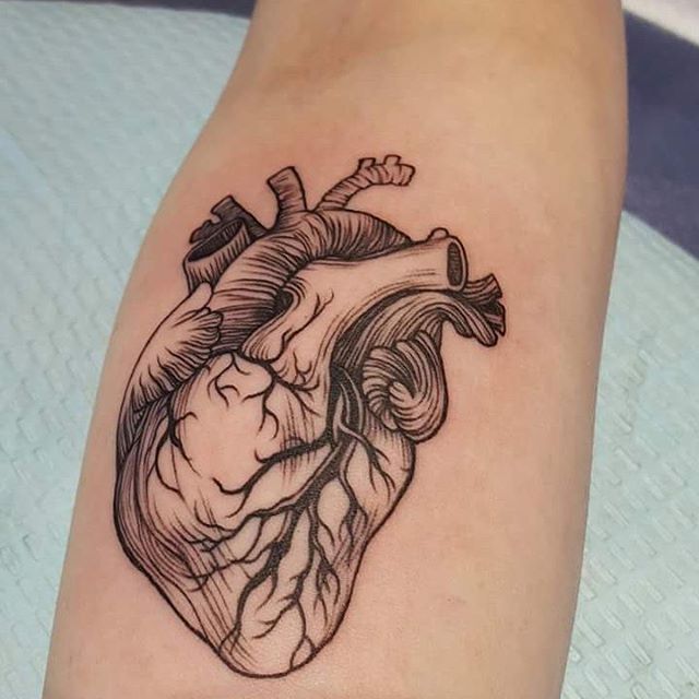 110+ Best Anatomical Heart Tattoo Designs & Meanings (2019)