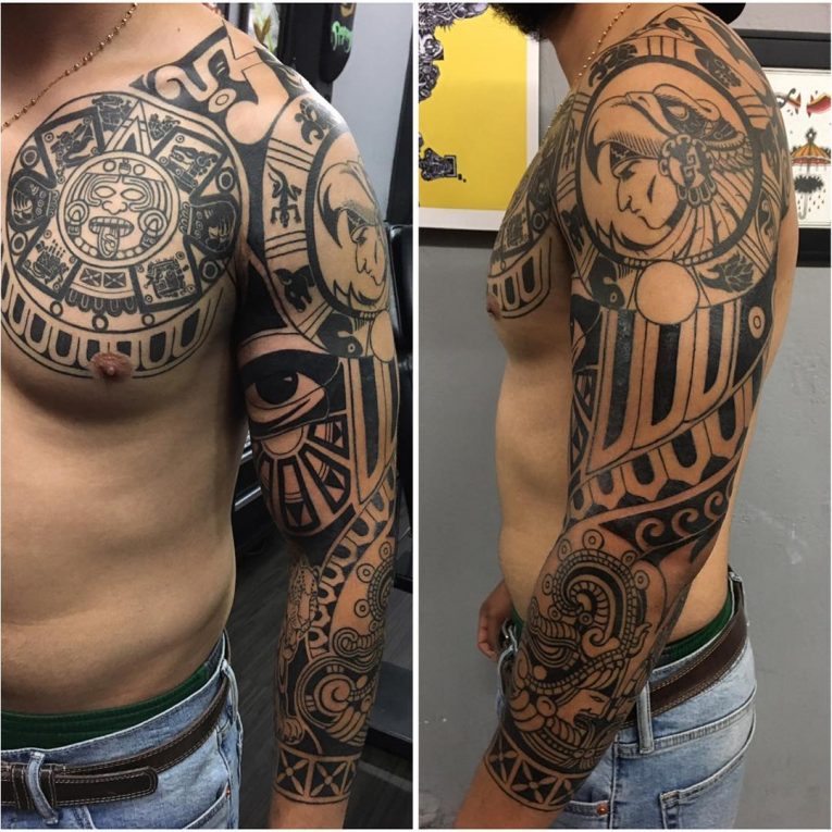 100 Best Aztec Tattoo Designs  Ideas  Meanings in 2019 