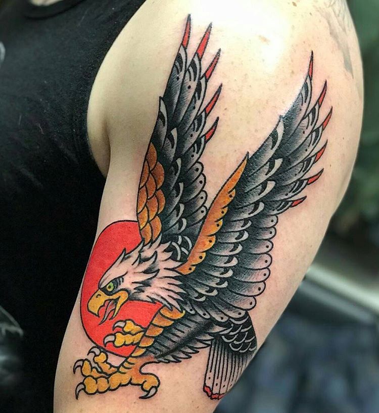 spread adler forearm wings flag tattooideenn kaynağı makalenin
