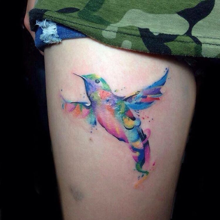 80+ Best Watercolor Hummingbird Tattoo - Meaning and ...