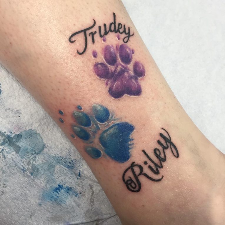 90+ Best Paw Print Tattoo Meanings and Designs Nice Trails (2019)