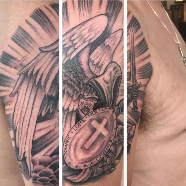 95+ Best Saint Michael Tattoos Designs & Meanings (2019)