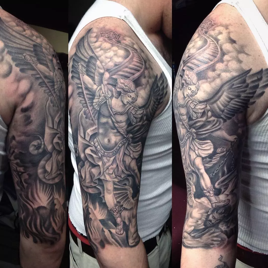 95+ Best Saint Michael Tattoos Designs & Meanings (2019)