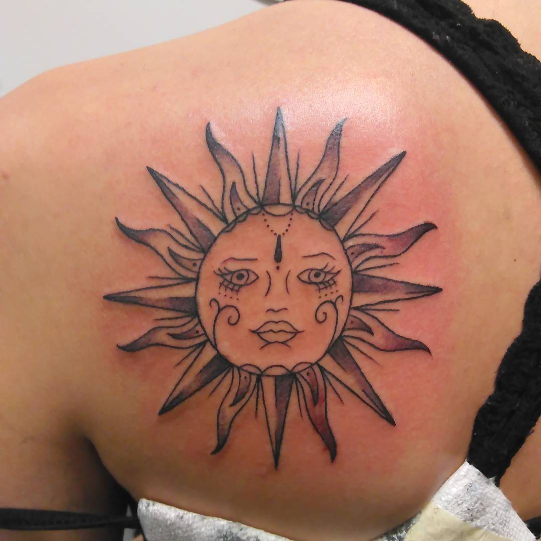 95+ Best Sun Tattoo Designs & Meanings Symbol of The Universe (2019)