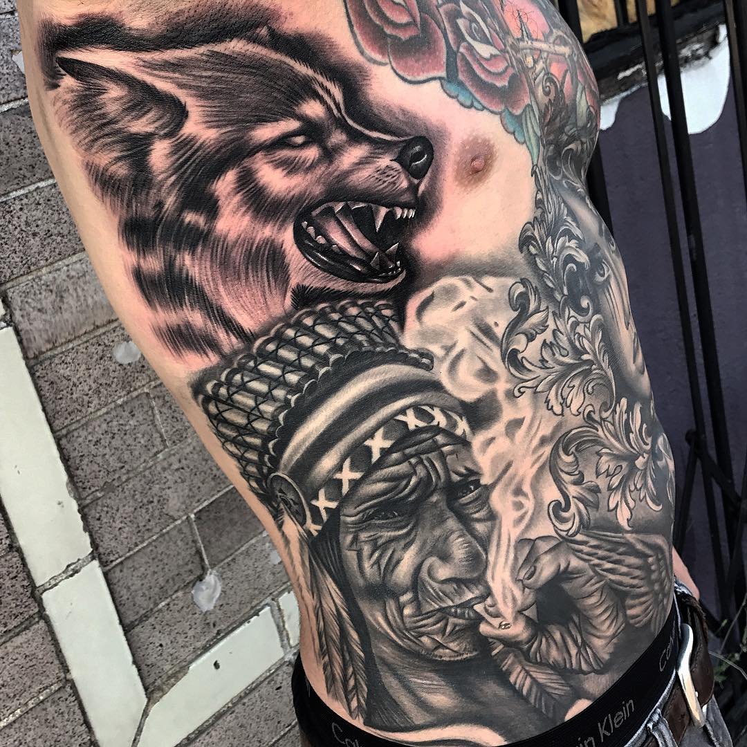 95+ Best Tribal Lone Wolf Tattoo Designs & Meanings (2019)