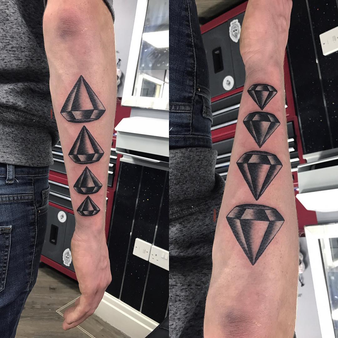 75+ Best Diamond Tattoo Designs &amp; Meanings Treasure for You (2019)