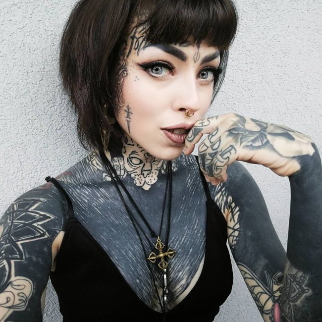 Girl Face Tattoo Ideas