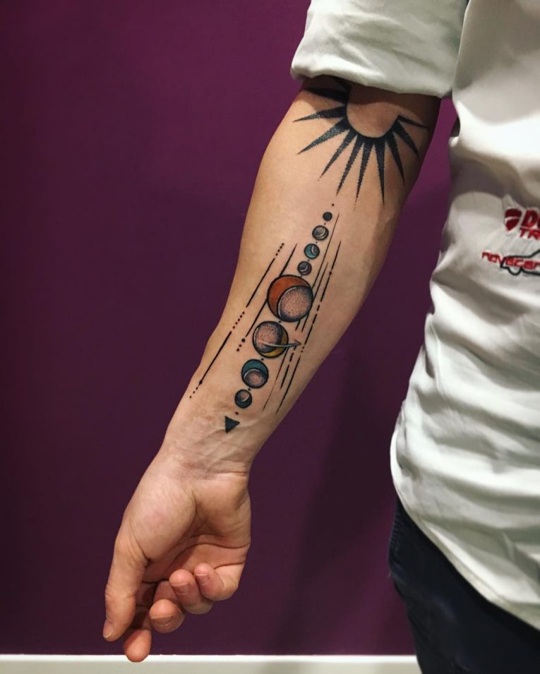 Tatuaje del sistema solar 67