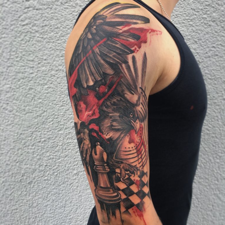 65+ Best Trash Polka Tattoos Understanding the Style [2019]