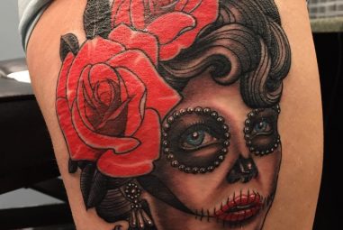 90+ Eye-Catching Day of the Dead Tattoos – Faces, Skulls, Girls…