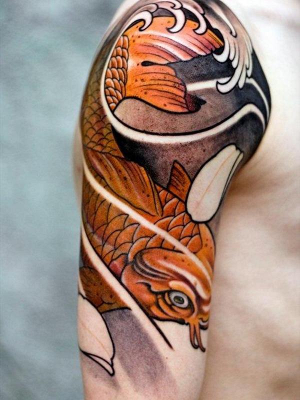 koi fish tattoos outline