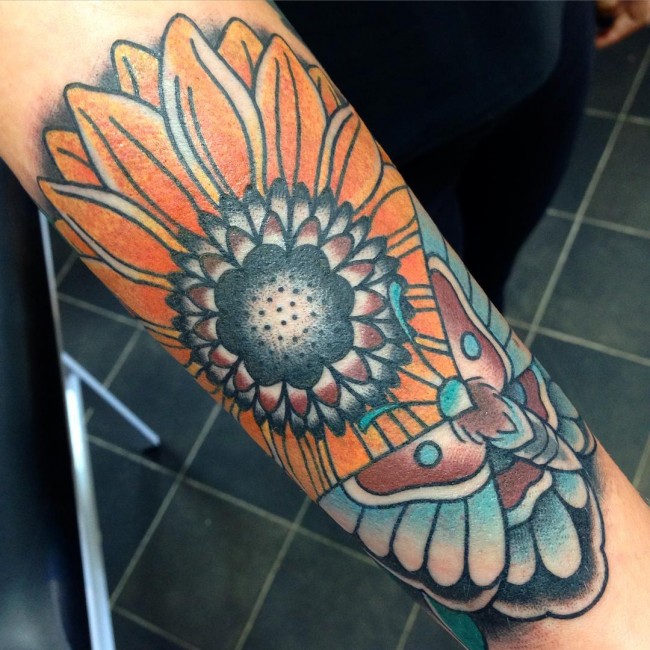 sunflower tattoo