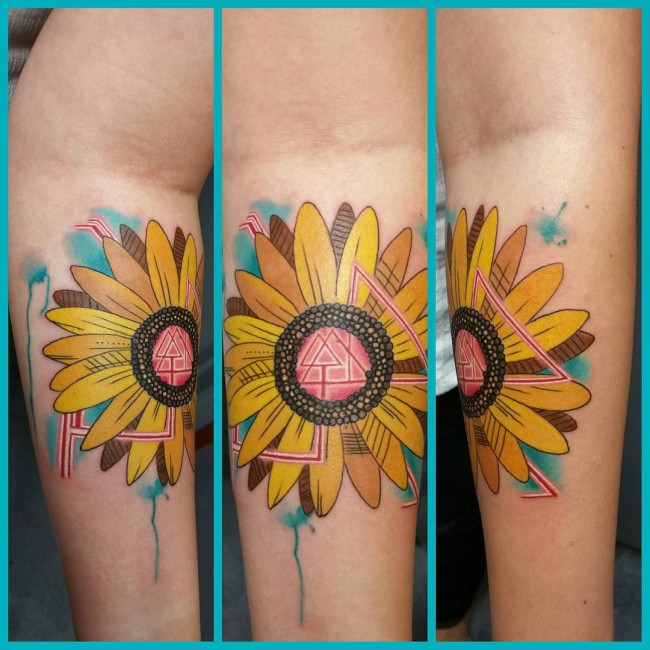 sunflower tattoo