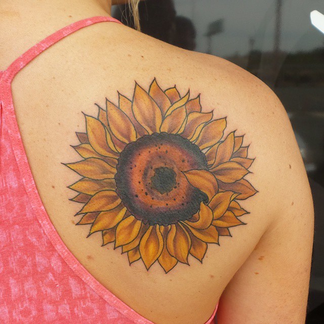 80+ Bright Sunflower Tattoos - Designs & Meanings for Happy Life (2019)