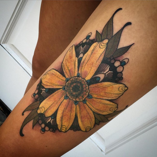 80+ Bright Sunflower Tattoos - Designs & Meanings for Happy Life (2019)