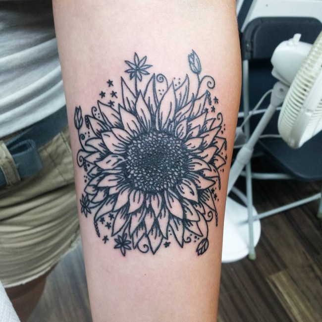 sunflower tattoo