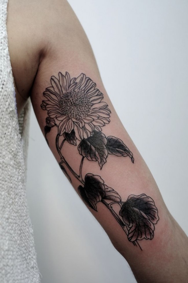 sunflower tattoo