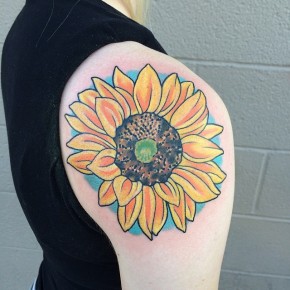 80+ Bright Sunflower Tattoos - Designs & Meanings for Happy Life (2019)