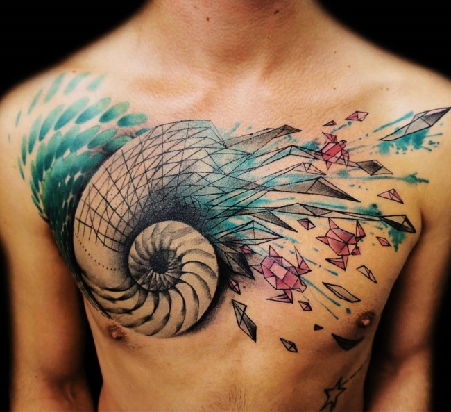 watercolor tattoos for men