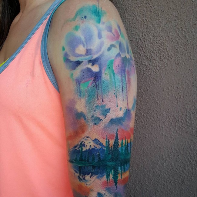 watercolor tattoo