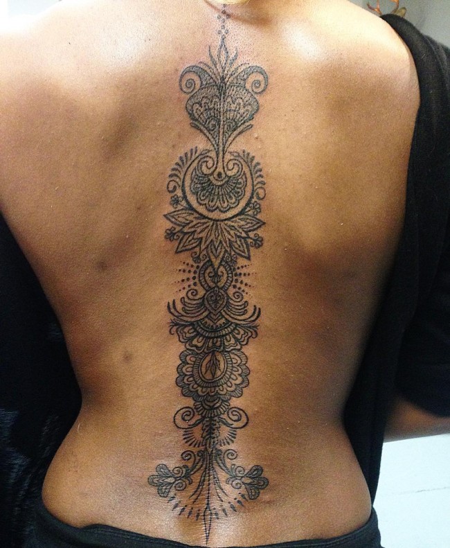spine tattoo