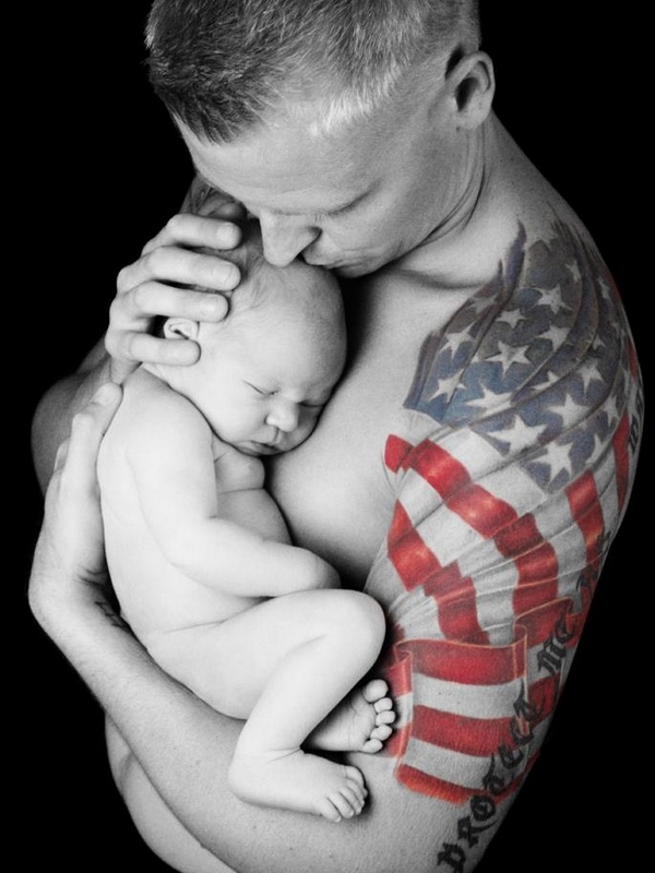 American flag tattoo