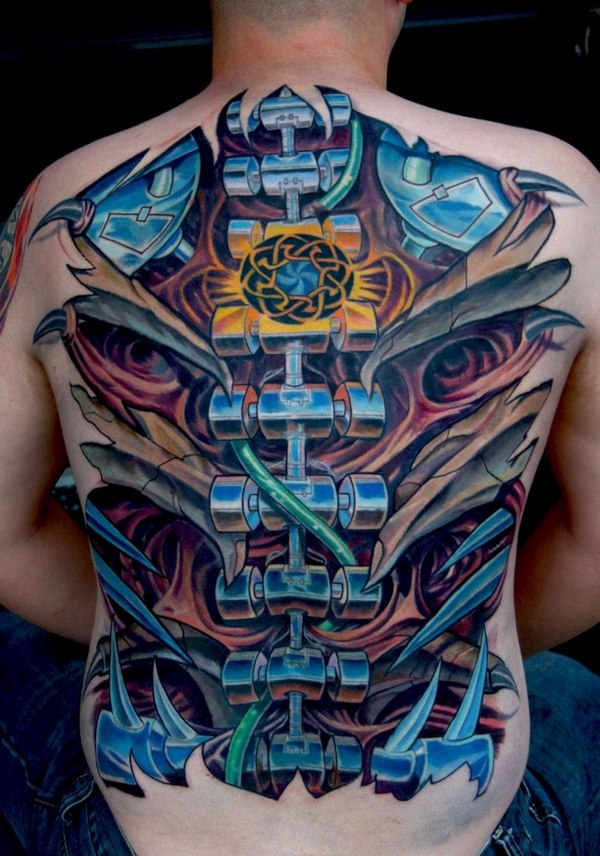 75+ Best Biomechanical Tattoo Designs & Meanings (Top of 2019)