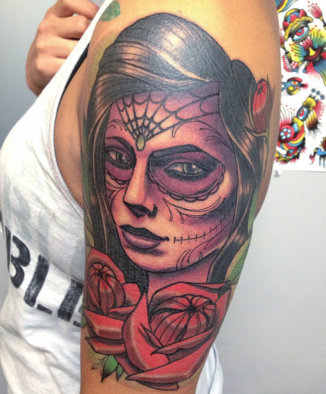 90+ Best Day of the Dead Tattoos -Designs & Meanings (2019)