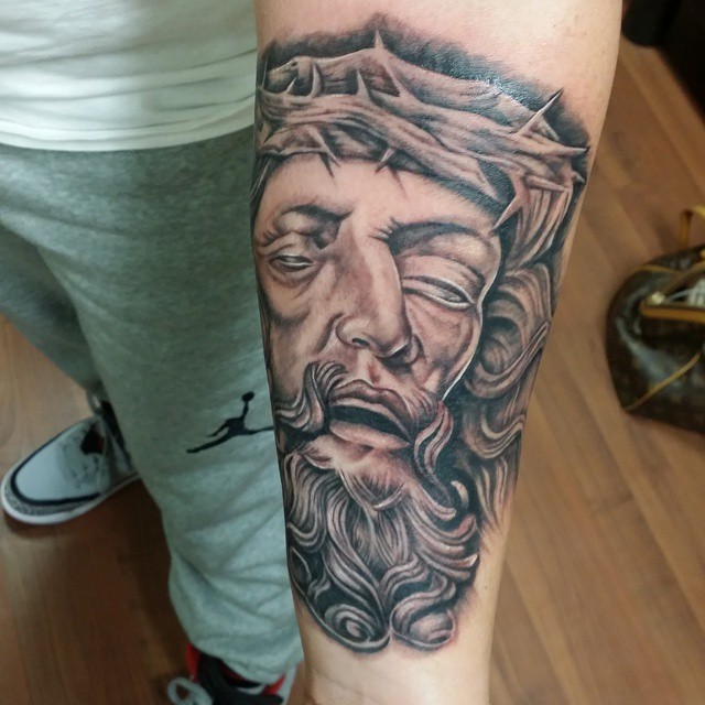 sick jesus tattoo