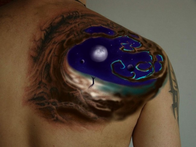 dark moon tattoo