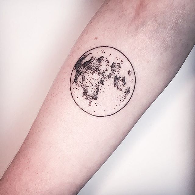 full moon tattoo design