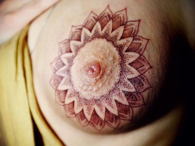 nipple tattoo