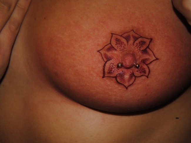 nipple tattoo