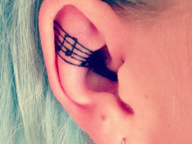 ear tattoo