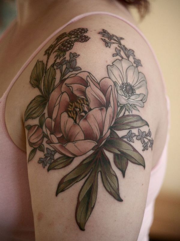 85+ Best Peony Tattoo Designs & Meanings - Powerful & Artistic (2019)