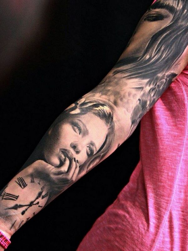 portrait tattoos on arm