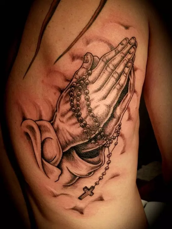 praying hands tattoos Best Tattoo Artist in India Black Poison Tattoo Studio