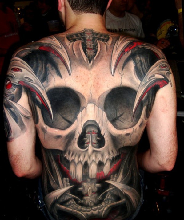 horror skull tattoo designs