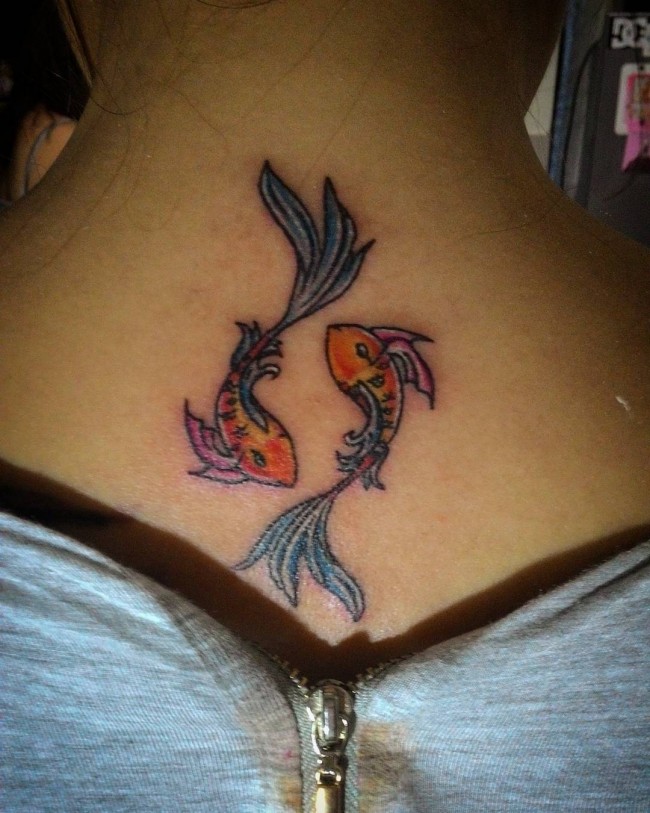 pisces tattoos on chest