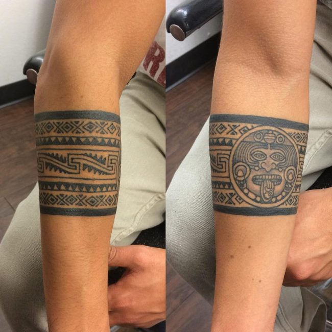 native american forearm band tattoos for men