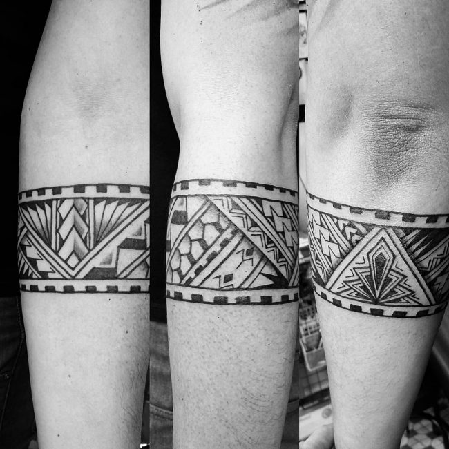 native american forearm band tattoos for men