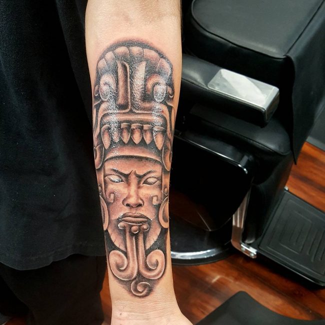 Aztec sleeve done by Greg Nicholson : r/tattoo