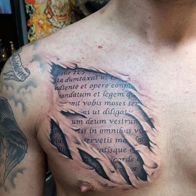 bible verse tattoos on chest