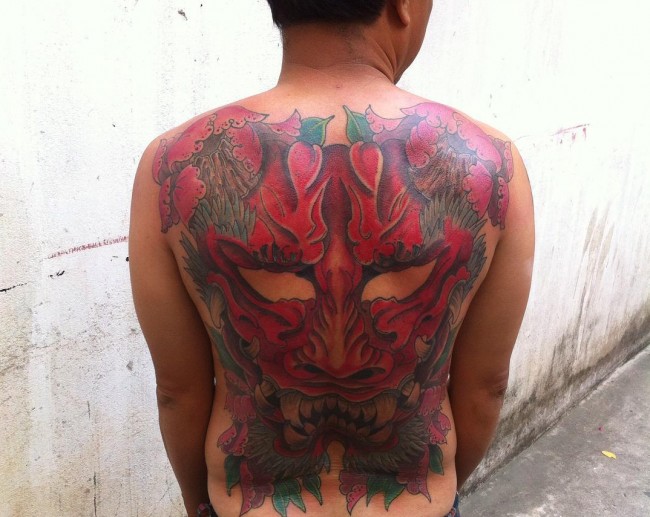 Japanese mask tattoos (3)